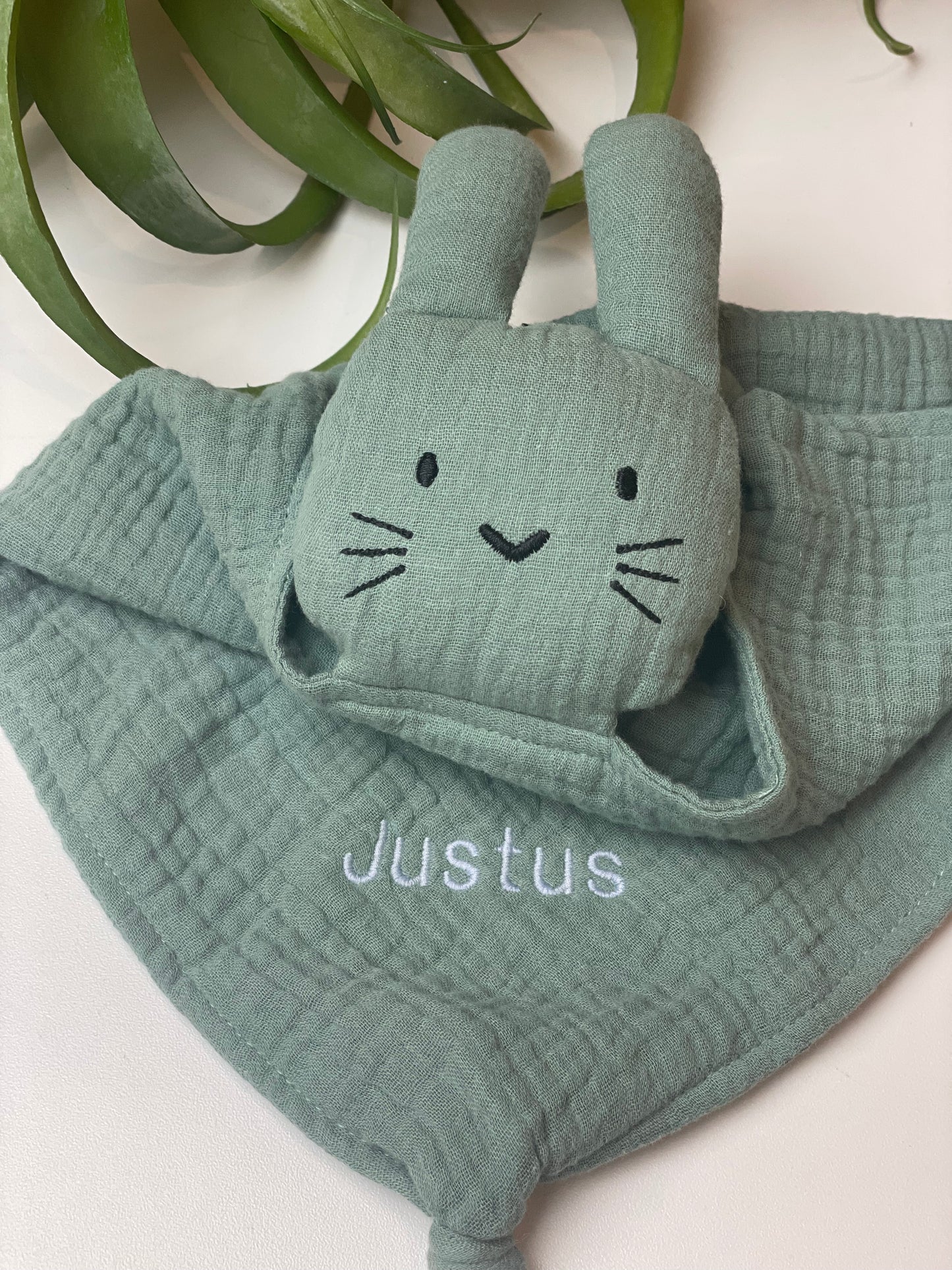 Schnuffelhase personalisiert mit Namen hellblau