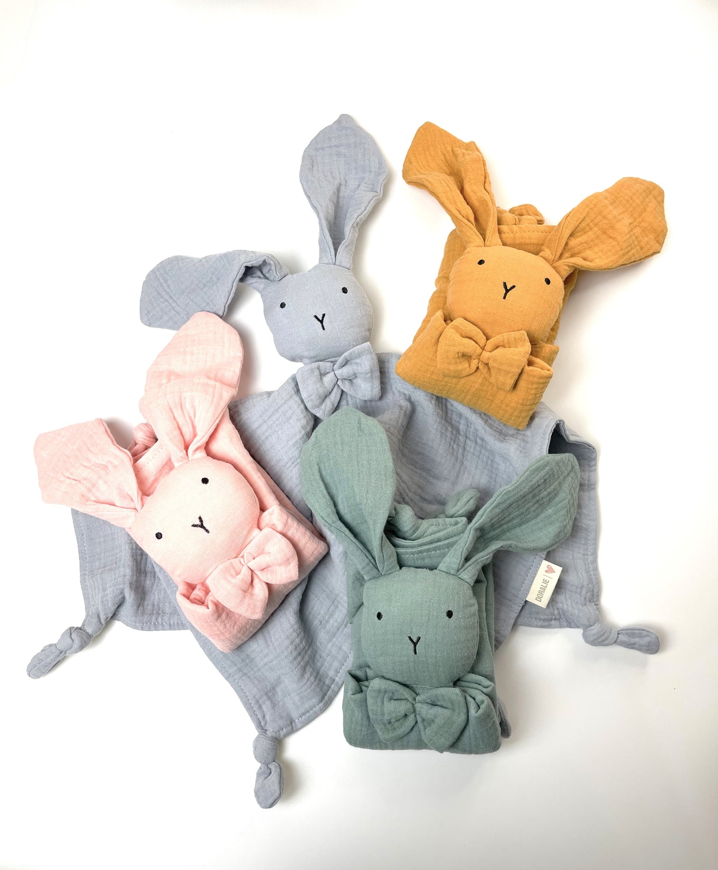 Schnuffeltuch Hase mit Namen / Schmusehase personalisiertes Geburtsgeschenk