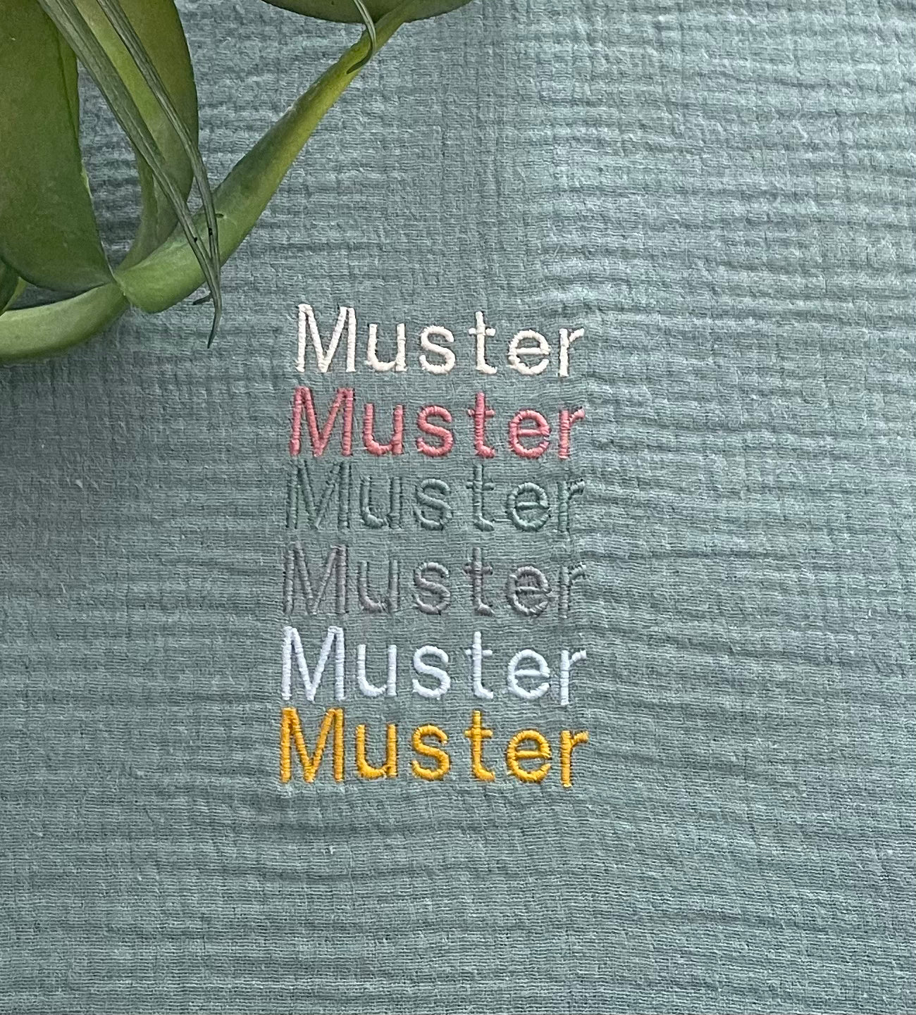Schnuffeltuch Stern mit Name in Farbe mint