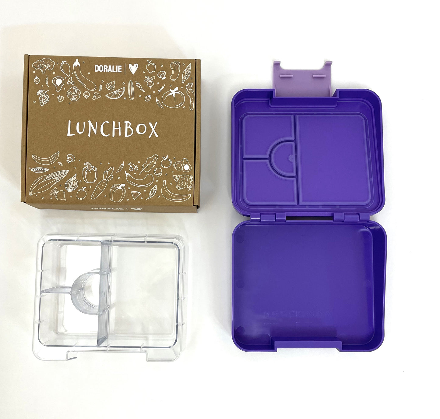 Bento Box Brotdose für Junge und Mädchen. Auslaufsicher, spülmaschinenfest. Innenteile (auch das im Deckel) lassen sich entnehmen für die Reinigung.