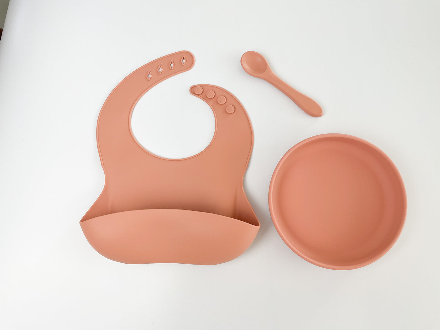 3 tlg Beikost Starter Set aus Lätzchen, Teller, Löffel / Babyteller