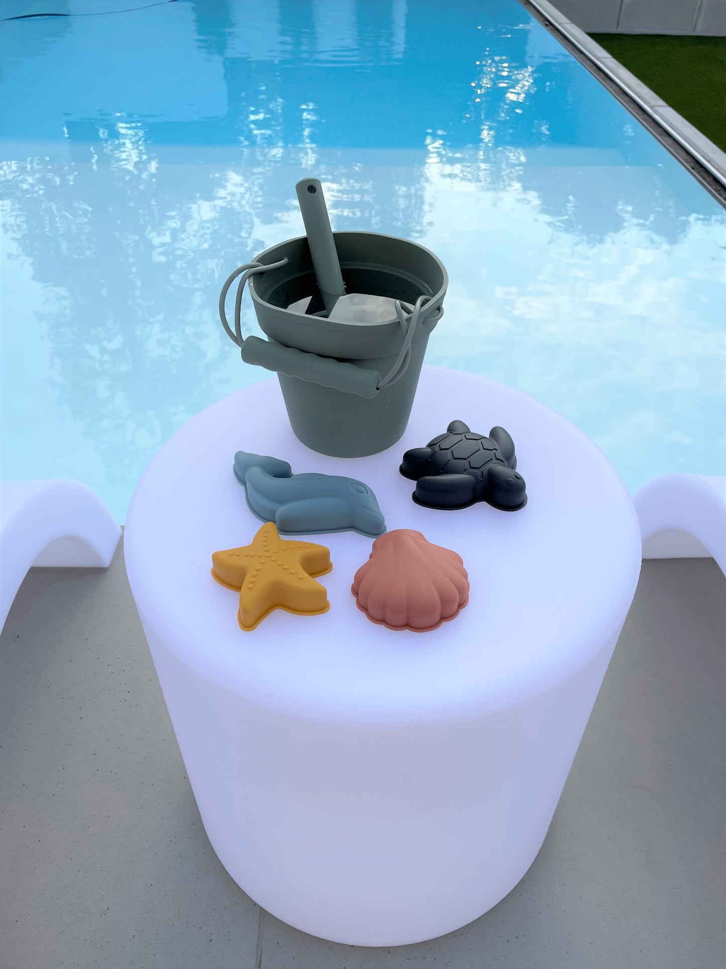 Silikon Sandspielzeug Set 6tlg. / Strandspielzeug / Sandförmchen