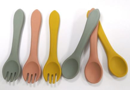 Silikon Besteck Set / Gabel und Löffel Set