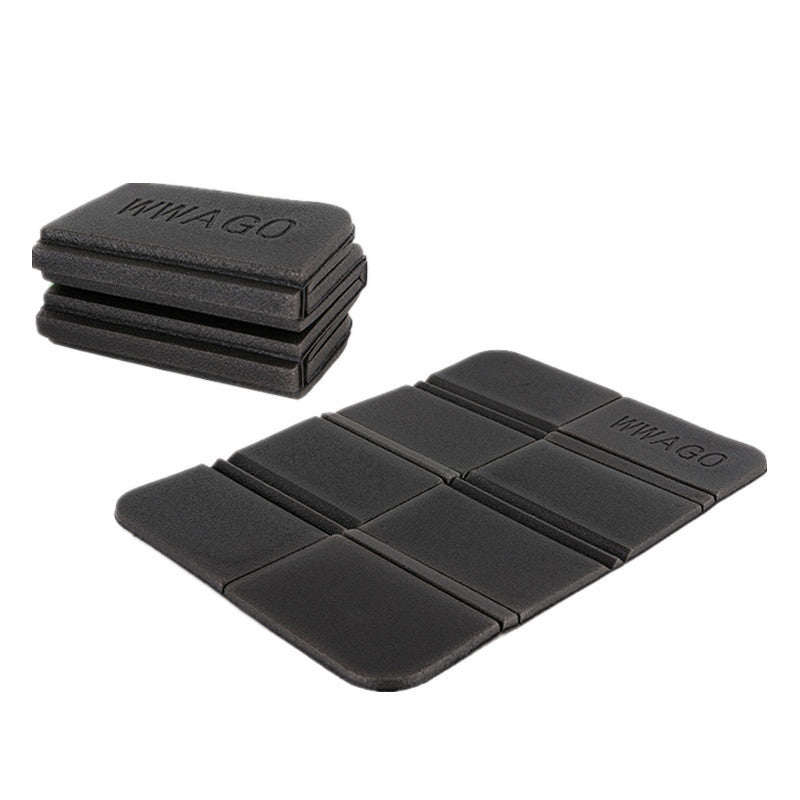 Thermo Iso Kissen im Set schwarz /schwarz. Faltbar, klein und ultraleicht.