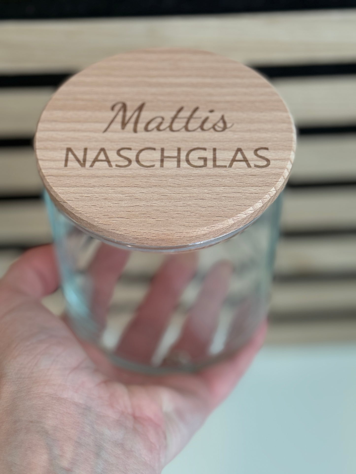 Naschglas | Süßigkeiten Vorratsglas mit persönlicher Gravur  - das perfekte Geschenk