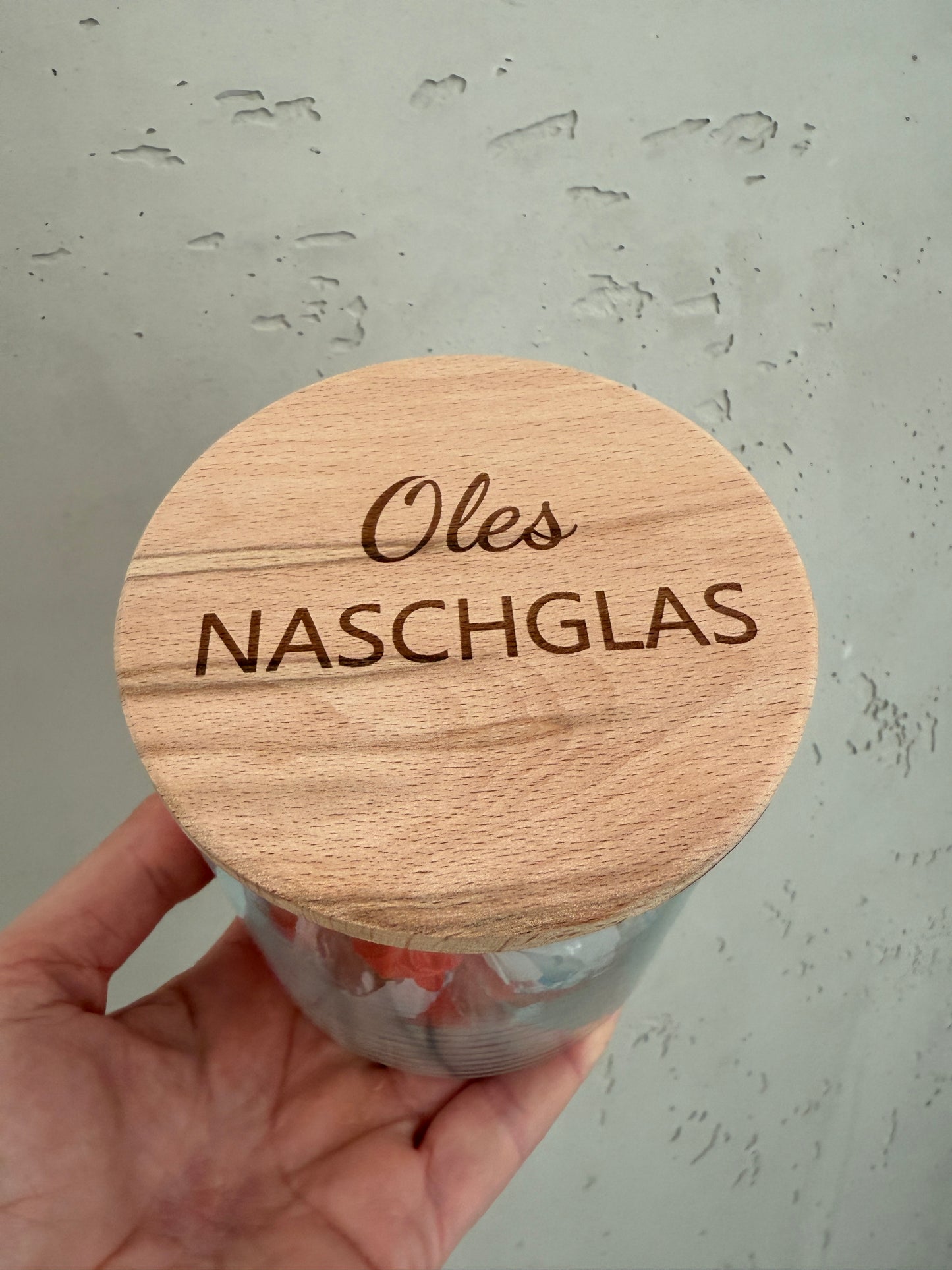 Naschglas | Süßigkeiten Vorratsglas mit persönlicher Gravur  - das perfekte Geschenk