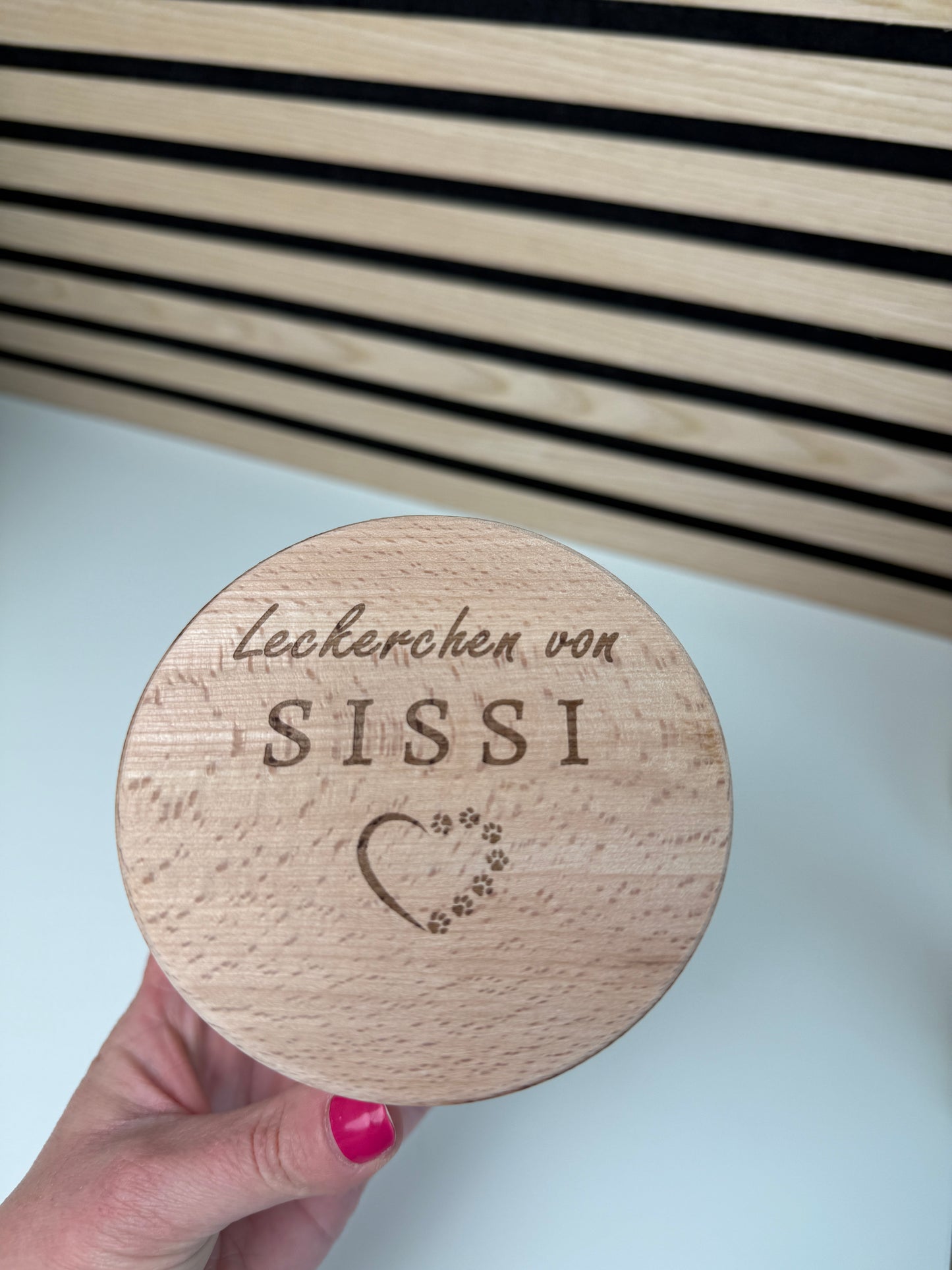 Leckerliglas| Leckerchen Vorratsglas mit persönlicher Gravur - Hund Herz