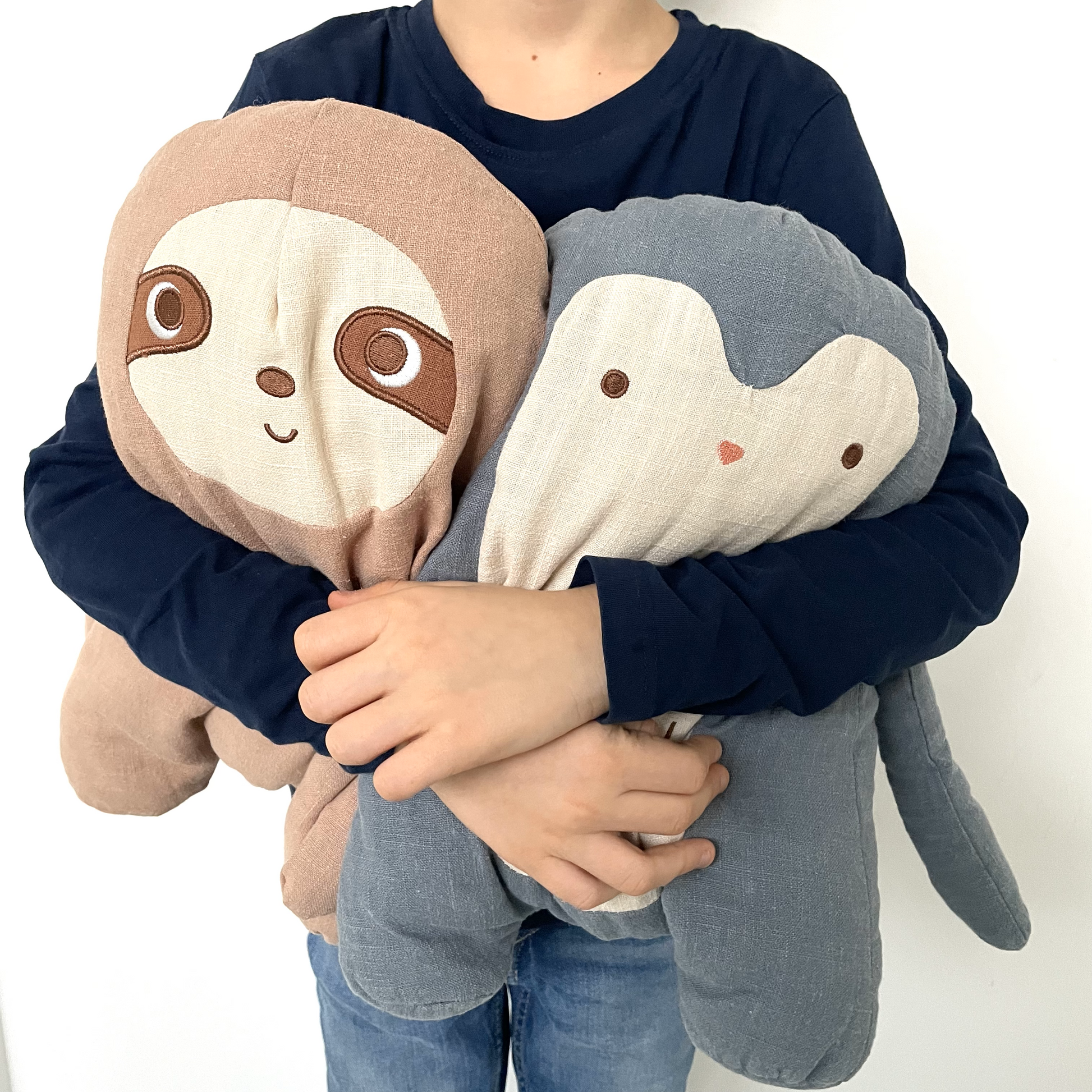 Kuschelkissen Faultier Pinguin für Kinder