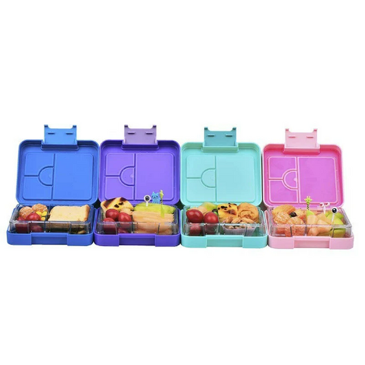Kinder Brotdose mit Fächern in Rosa Blau Lila Mint– Doralie Bento Box
